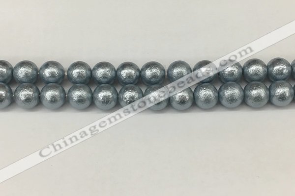 CSB2283 15.5 inches 10mm round wrinkled shell pearl beads wholesale