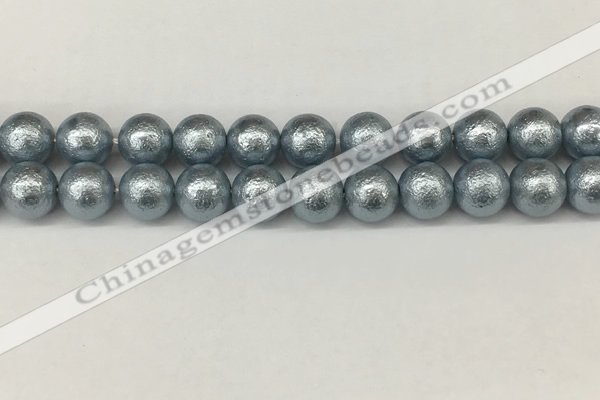 CSB2284 15.5 inches 12mm round wrinkled shell pearl beads wholesale