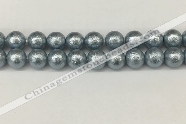 CSB2286 15.5 inches 16mm round wrinkled shell pearl beads wholesale