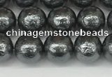 CSB2291 15.5 inches 6mm round wrinkled shell pearl beads wholesale