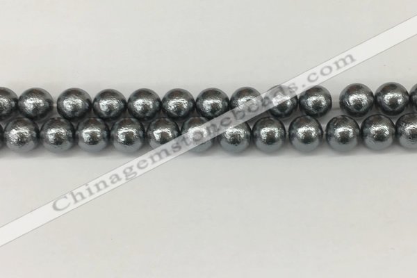 CSB2292 15.5 inches 8mm round wrinkled shell pearl beads wholesale