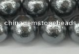 CSB2294 15.5 inches 12mm round wrinkled shell pearl beads wholesale