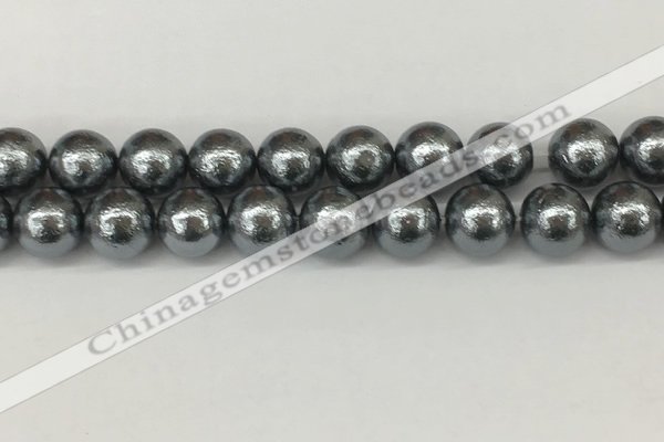 CSB2296 15.5 inches 16mm round wrinkled shell pearl beads wholesale