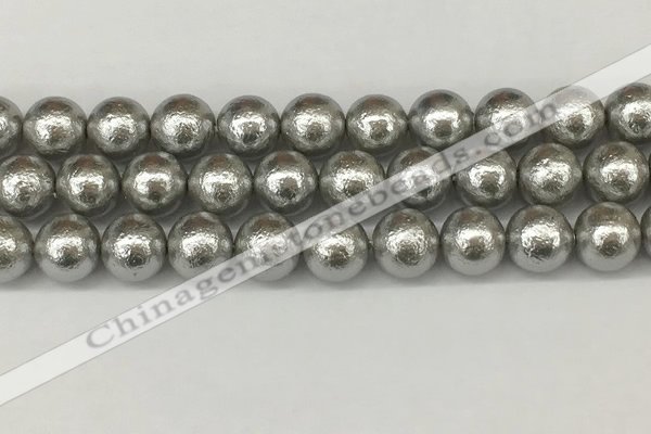 CSB2306 15.5 inches 16mm round wrinkled shell pearl beads wholesale