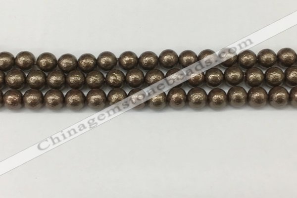 CSB2311 15.5 inches 6mm round wrinkled shell pearl beads wholesale