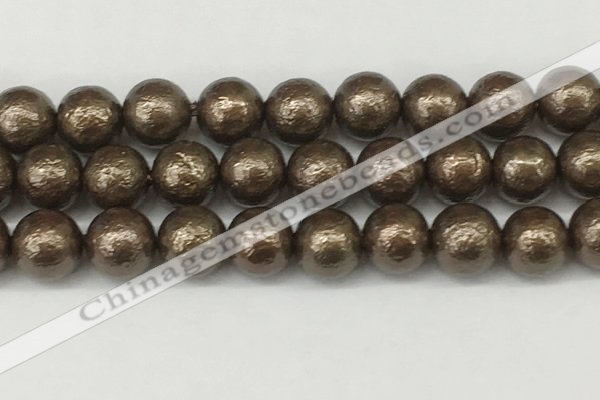 CSB2316 15.5 inches 16mm round wrinkled shell pearl beads wholesale