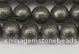 CSB2321 15.5 inches 6mm round wrinkled shell pearl beads wholesale