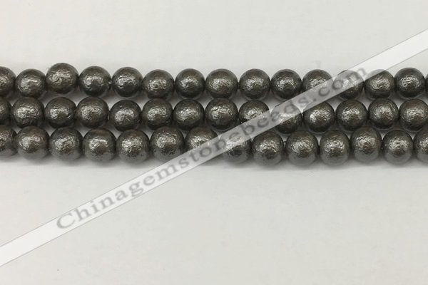 CSB2322 15.5 inches 8mm round wrinkled shell pearl beads wholesale