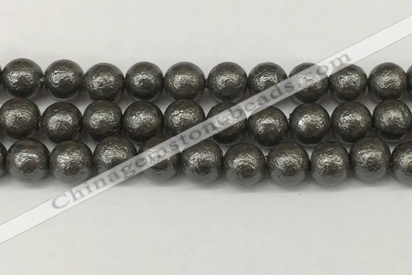 CSB2326 15.5 inches 16mm round wrinkled shell pearl beads wholesale