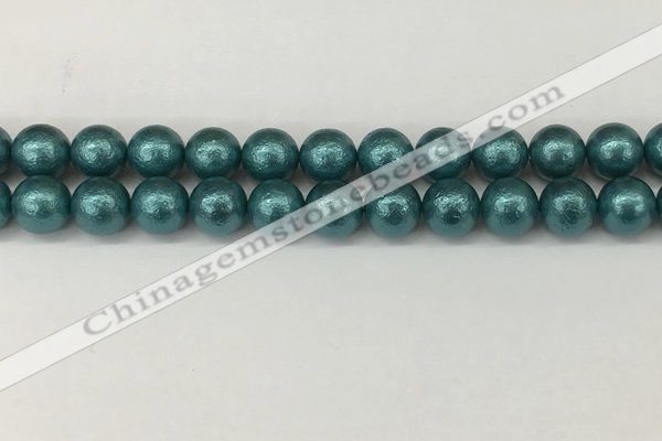 CSB2334 15.5 inches 12mm round wrinkled shell pearl beads wholesale