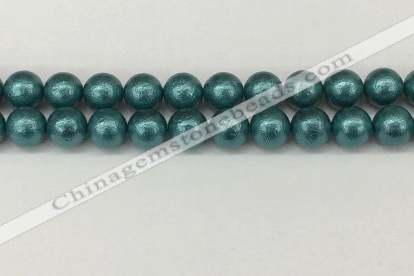 CSB2336 15.5 inches 16mm round wrinkled shell pearl beads wholesale