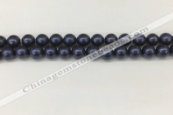 CSB2342 15.5 inches 8mm round wrinkled shell pearl beads wholesale