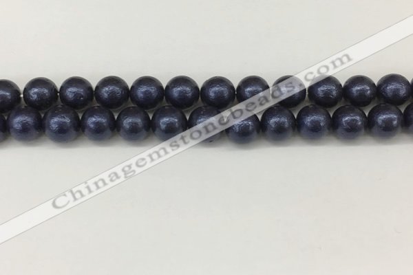 CSB2343 15.5 inches 10mm round wrinkled shell pearl beads wholesale