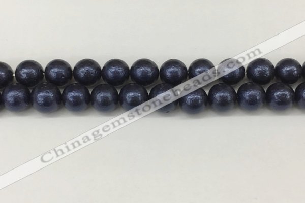 CSB2344 15.5 inches 12mm round wrinkled shell pearl beads wholesale