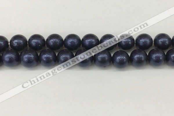 CSB2345 15.5 inches 14mm round wrinkled shell pearl beads wholesale