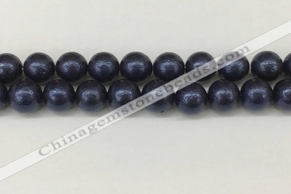 CSB2346 15.5 inches 16mm round wrinkled shell pearl beads wholesale