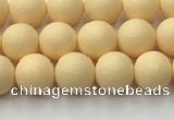 CSB2380 15.5 inches 4mm round matte wrinkled shell pearl beads