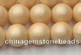 CSB2401 15.5 inches 6mm round matte wrinkled shell pearl beads