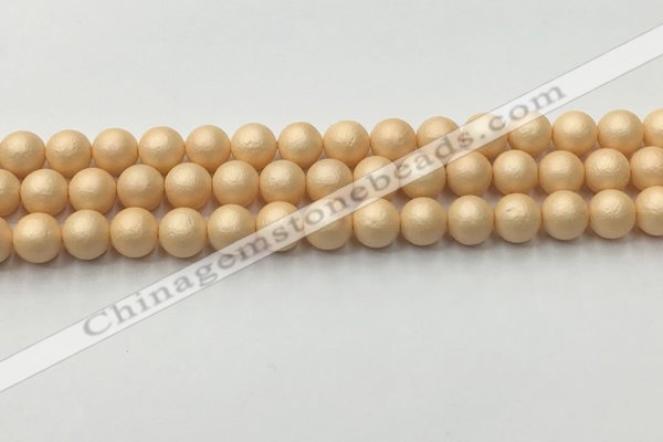 CSB2401 15.5 inches 6mm round matte wrinkled shell pearl beads