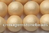 CSB2403 15.5 inches 10mm round matte wrinkled shell pearl beads