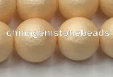 CSB2404 15.5 inches 12mm round matte wrinkled shell pearl beads