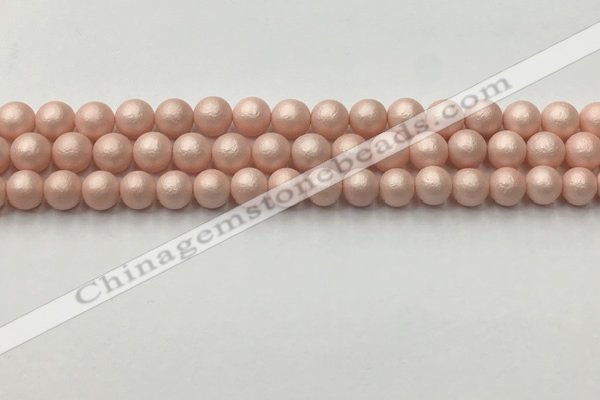 CSB2411 15.5 inches 6mm round matte wrinkled shell pearl beads