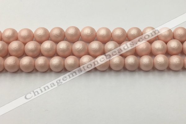 CSB2413 15.5 inches 10mm round matte wrinkled shell pearl beads