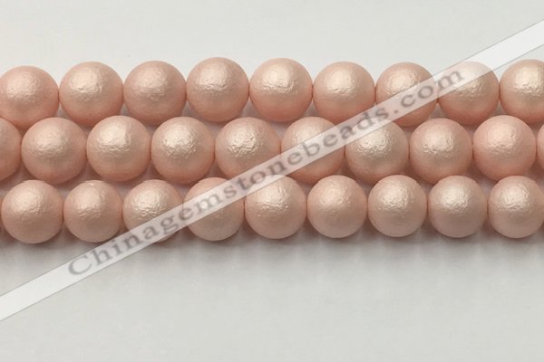 CSB2416 15.5 inches 16mm round matte wrinkled shell pearl beads