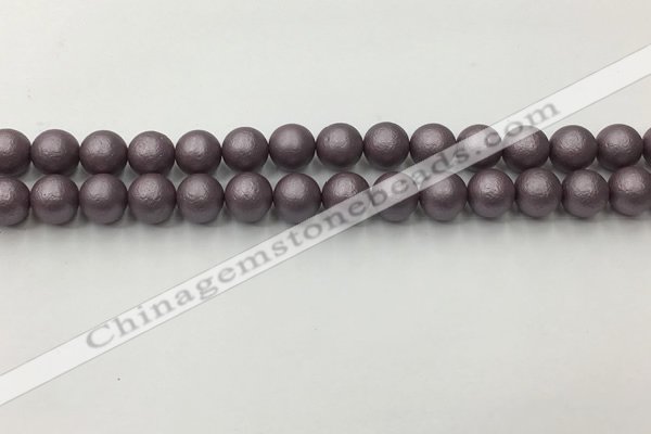 CSB2442 15.5 inches 8mm round matte wrinkled shell pearl beads