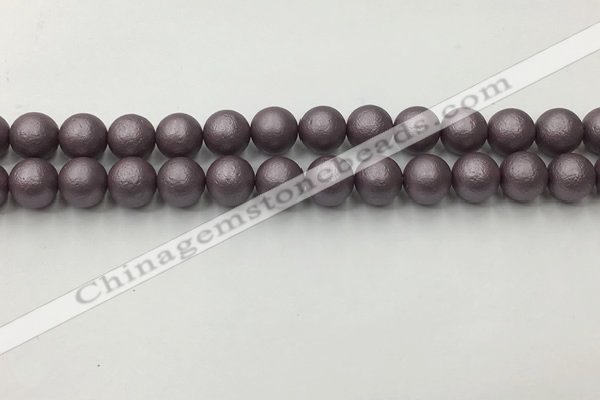 CSB2443 15.5 inches 10mm round matte wrinkled shell pearl beads