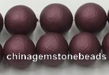 CSB2452 15.5 inches 8mm round matte wrinkled shell pearl beads