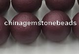 CSB2456 15.5 inches 16mm round matte wrinkled shell pearl beads