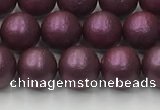 CSB2461 15.5 inches 6mm round matte wrinkled shell pearl beads