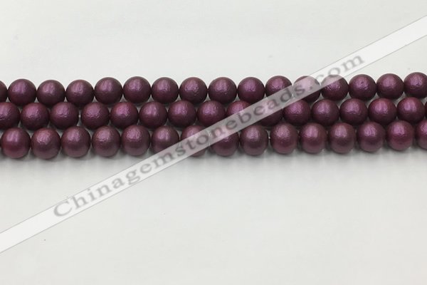 CSB2461 15.5 inches 6mm round matte wrinkled shell pearl beads