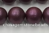 CSB2463 15.5 inches 10mm round matte wrinkled shell pearl beads