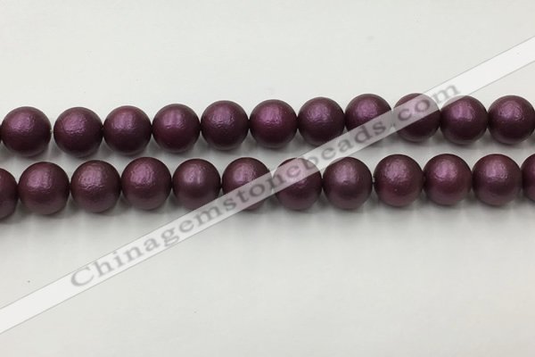 CSB2463 15.5 inches 10mm round matte wrinkled shell pearl beads