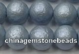 CSB2473 15.5 inches 10mm round matte wrinkled shell pearl beads