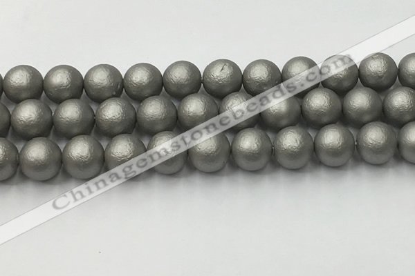CSB2496 15.5 inches 16mm round matte wrinkled shell pearl beads