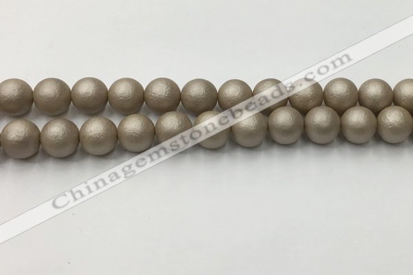 CSB2504 15.5 inches 12mm round matte wrinkled shell pearl beads