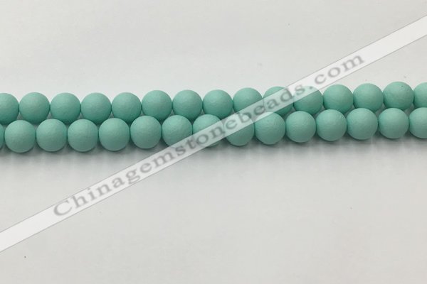 CSB2552 15.5 inches 8mm round matte wrinkled shell pearl beads