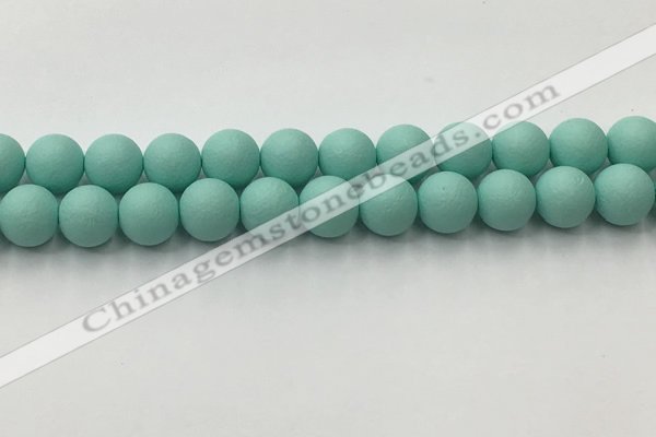 CSB2554 15.5 inches 12mm round matte wrinkled shell pearl beads