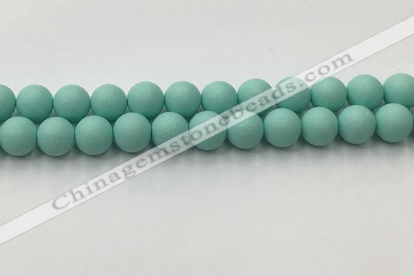CSB2554 15.5 inches 12mm round matte wrinkled shell pearl beads