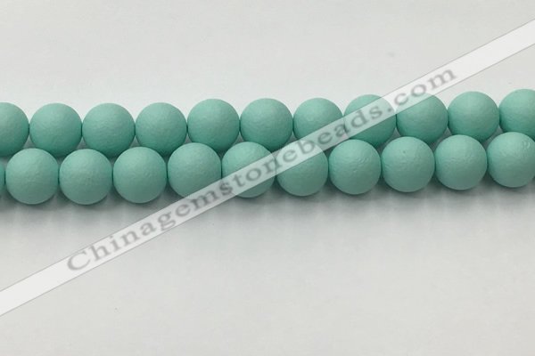 CSB2556 15.5 inches 16mm round matte wrinkled shell pearl beads