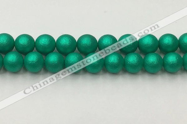 CSB2566 15.5 inches 16mm round matte wrinkled shell pearl beads