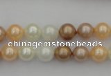 CSB311 15.5 inches 8mm round mixed color shell pearl beads