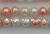 CSB321 15.5 inches 10mm round mixed color shell pearl beads