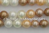 CSB332 15.5 inches 10mm round mixed color shell pearl beads