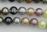 CSB339 15.5 inches 10mm round mixed color shell pearl beads