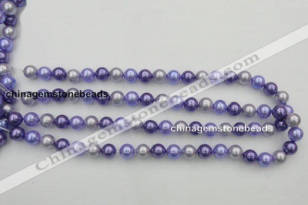 CSB344 15.5 inches 10mm round mixed color shell pearl beads