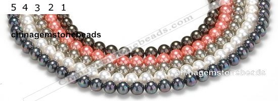 CSB38 16 inches 10mm round shell pearl beads Wholesale